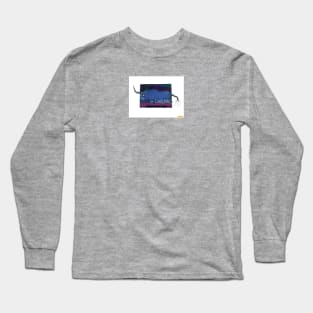 Bull On A Blue Planet. Long Sleeve T-Shirt